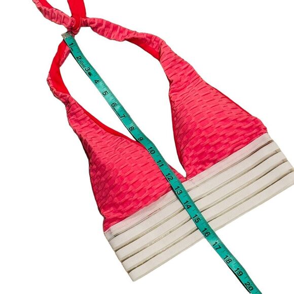 10/$25🦋 Resist Today Pink & White Banded High Impact Supportive Sports Bra - M - Picture 10 of 11